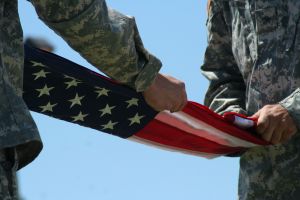 soldiers american flag