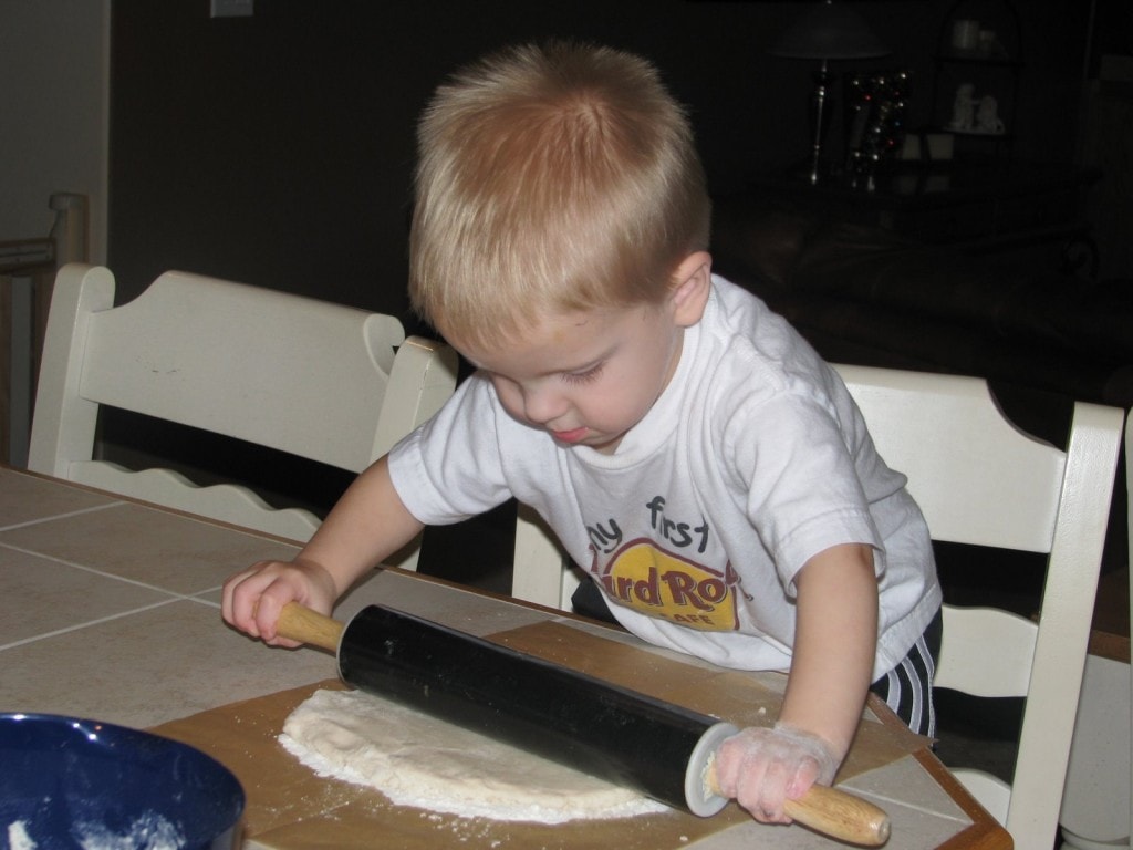 rolling the dough