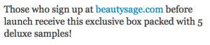 beauty samples