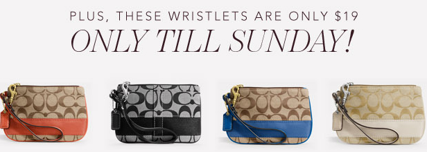 coach wristlets 70
