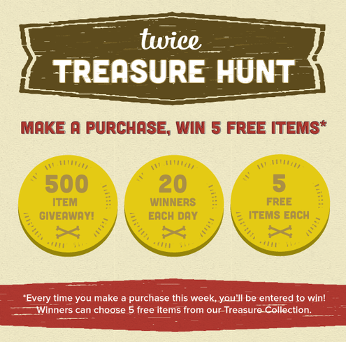 like twice clothing treasure hunt giveaway