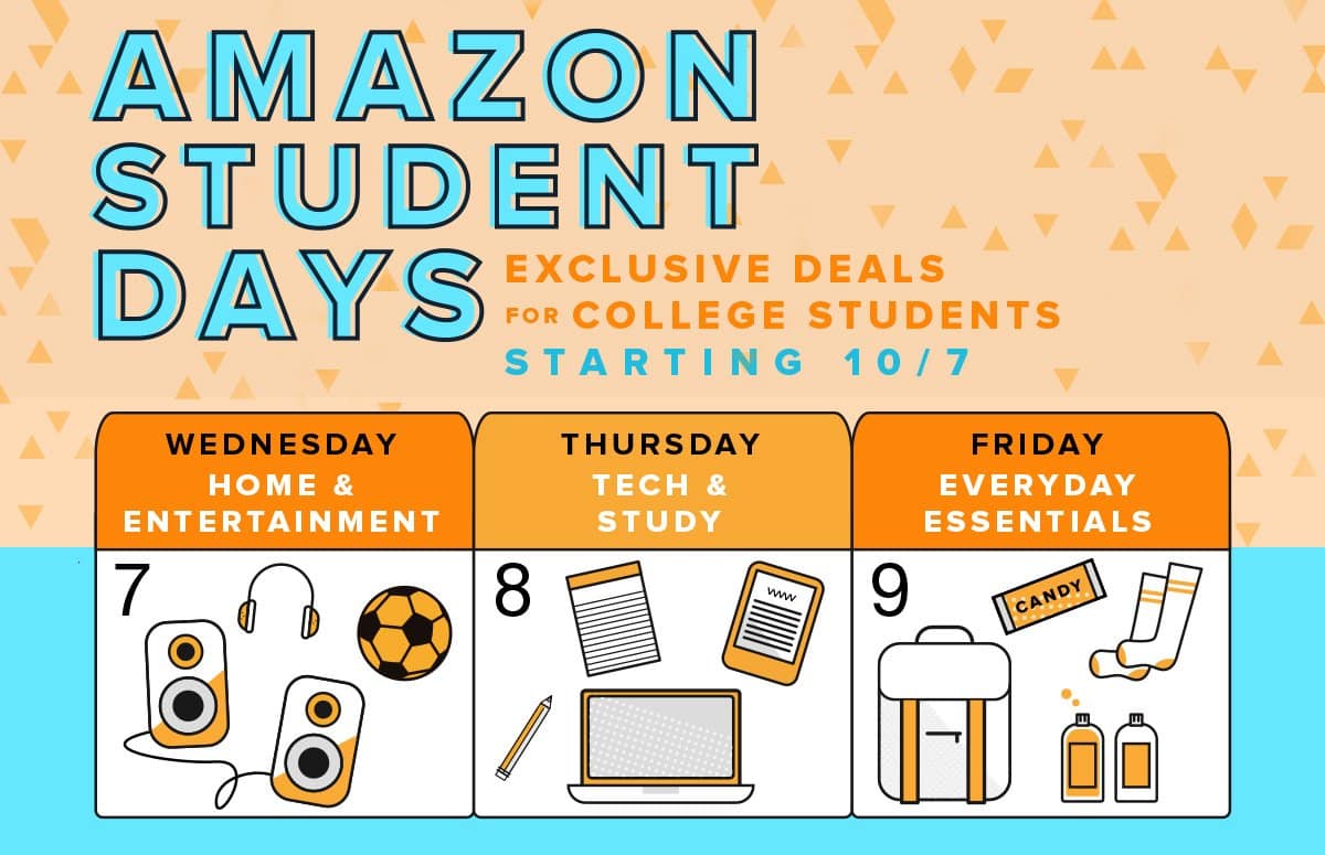 Amazon Student Days! Get Special Discounts + Free Amazon Prime