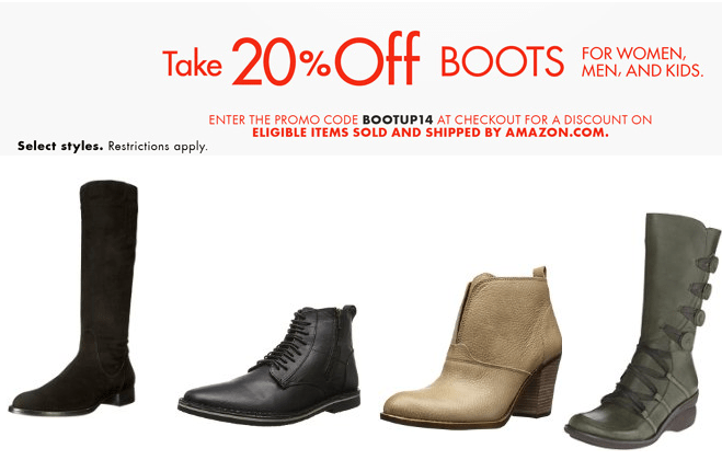 Boys Girls Toddler/Little Kids/Big Kids Frosty Winter Snow Boot Get 20% off boots when you use the Amazon coupon code 20OFFBOOTS!This is such a great way to get great deals on winter boots, especially if you’re planning a ski trip. Please note that only select boots are included in this sale.