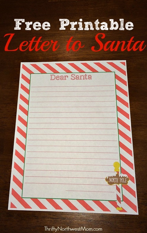 Santa Letter Template Free Printable Letter To Santa Thrifty Nw Mom