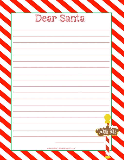 Santa Letter Template Free Printable Letter To Santa Thrifty Nw Mom
