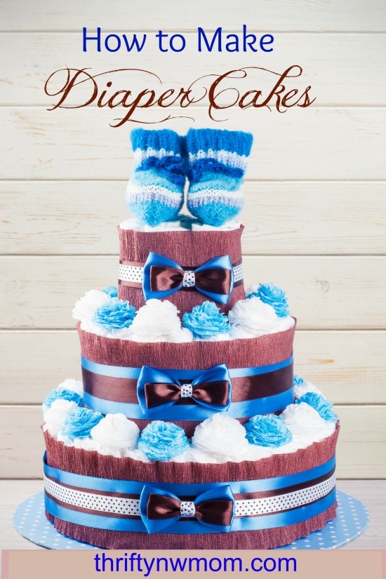 standing baby diaper cake