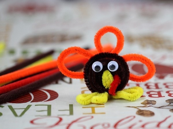 Pipe Cleaner Turkey
 Thanksgiving Crafts 30 Crafts to Try with your Kids Thrifty NW Mom