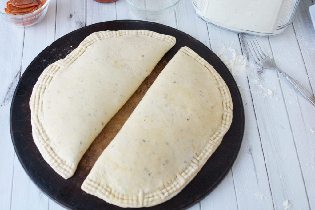 Freezer Friendly Calzones ready for baking