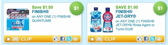 New Finish Dishwashing Coupons + Print Your Coupons for the End of the Month!