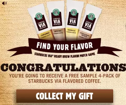 Free Sample of Starbucks Via – 4 pack of Natural Infusions {Free sample gone, $1/1 coupon instead}