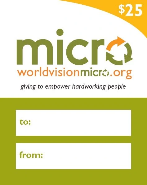 Giveaway: World Vision $25 Micro Loan Gift Card