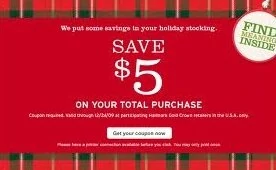 $5 off Hallmark Coupon in December Magazines