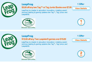 Leapfrog Coupons – $5 off 2 Tag or Tag Jr Books & $10 off 2 Leapster Games
