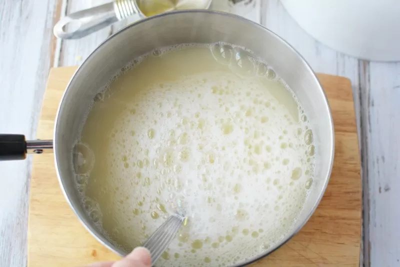 Stirring ingredients for Homemade Laundry Detergent