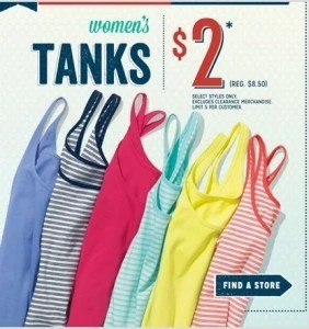 Old Navy $3 Tank Sale (Knot-Back Tanks) – Today & Tomorrow Only (In Store)!