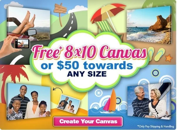Canvas People: Get a FREE 8×10 Photo Canvas – You only pay shipping!