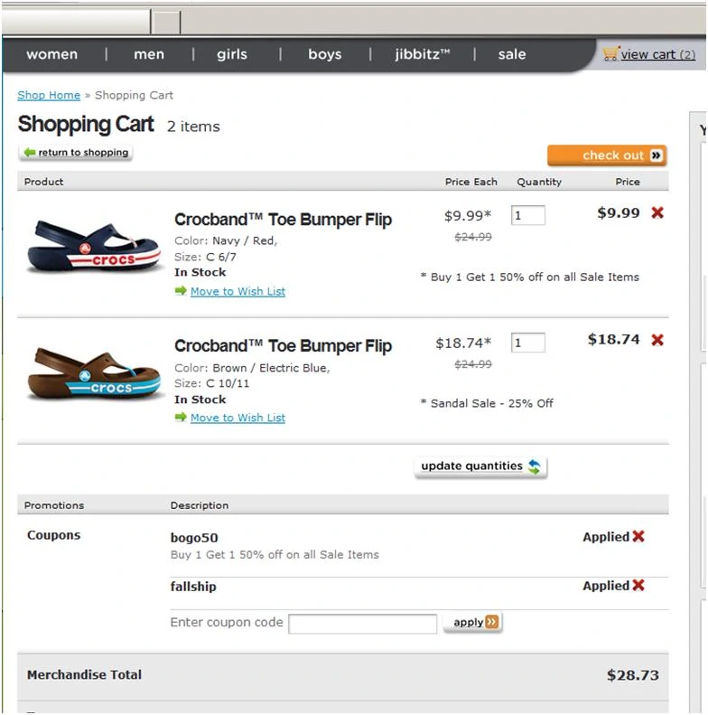 Crocs Sale – Buy One Get One 50% Off & FREE Shipping