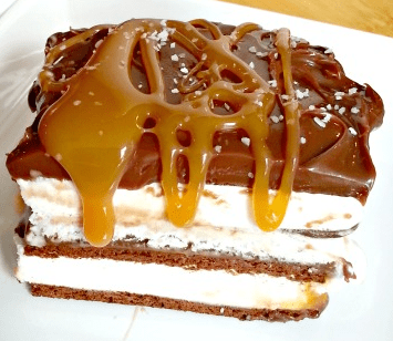 Salted Caramel Ice Cream Cake