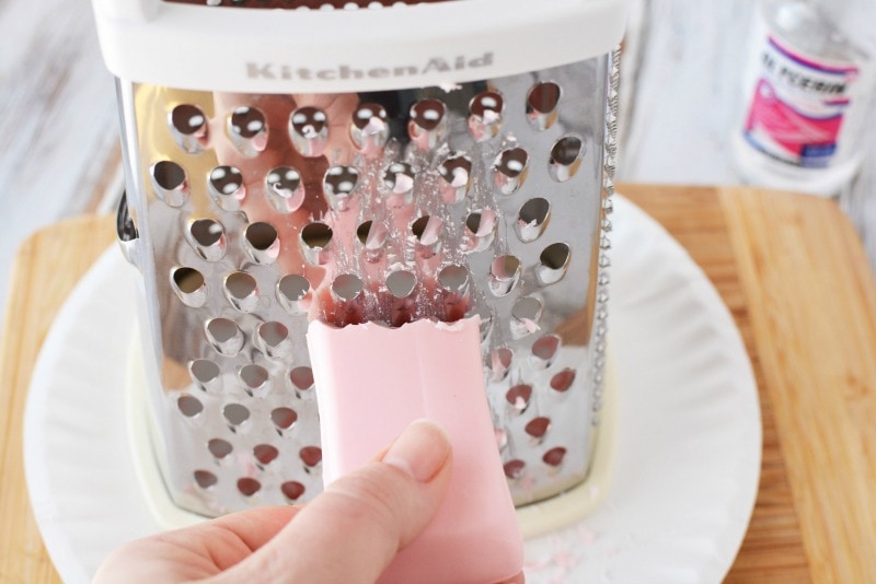 Grate soap for DIY Liquid Handsoap