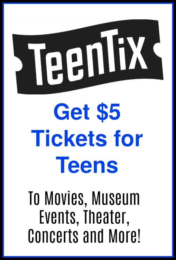 Teen Tix 5 Tickets for Teens To Movies, Theater, Concerts, Museum