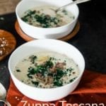 This Olive Garden Copycat Zuppa Toscana recipe is a creamy, hearty soup anyone will love!