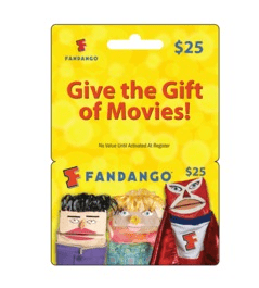 Fandango Gifts Card – Get a $25 Card for $20