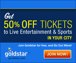Goldstar – Discounted Tickets For Events (Up To 50% Off)