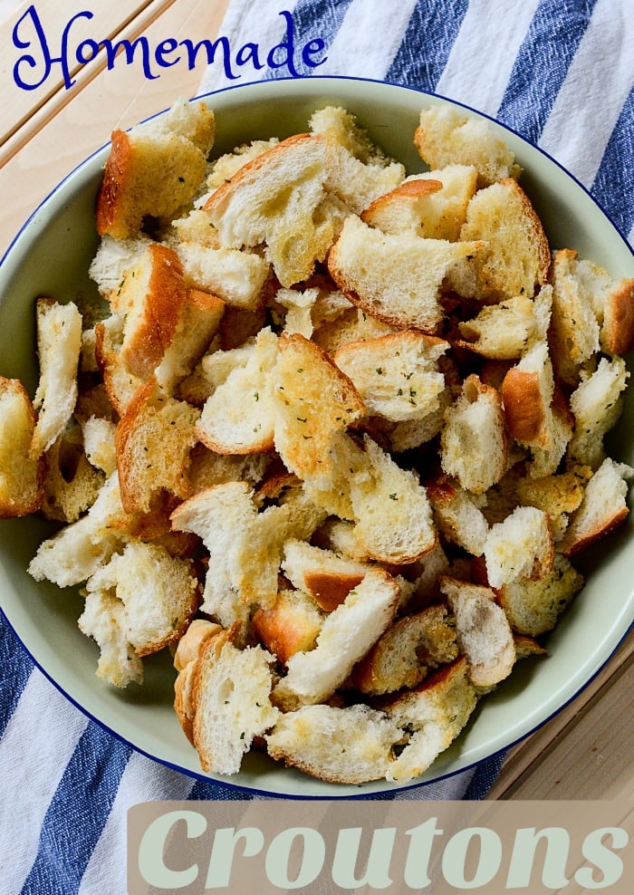 Home made croutons