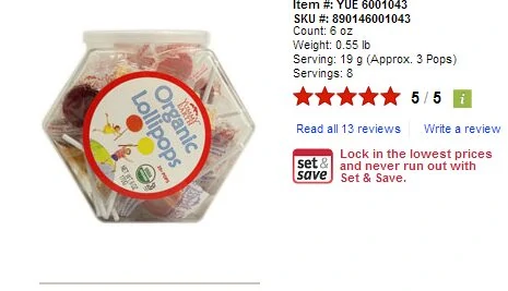 Vitacost – 63 Organic Lollipops for $.09 Cents For New Customers (Pay $4.99 Shipping)