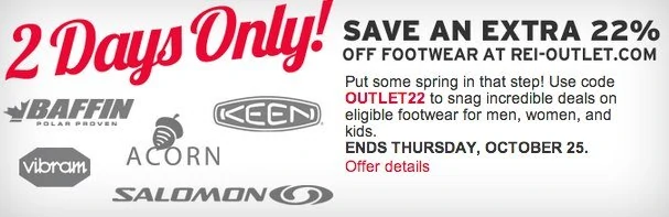 REI – 22% Off Clearance Footwear! (Last Day)