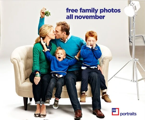 JCPenney – FREE Family Photos with 8 x 10 & No Sitting Fees during November