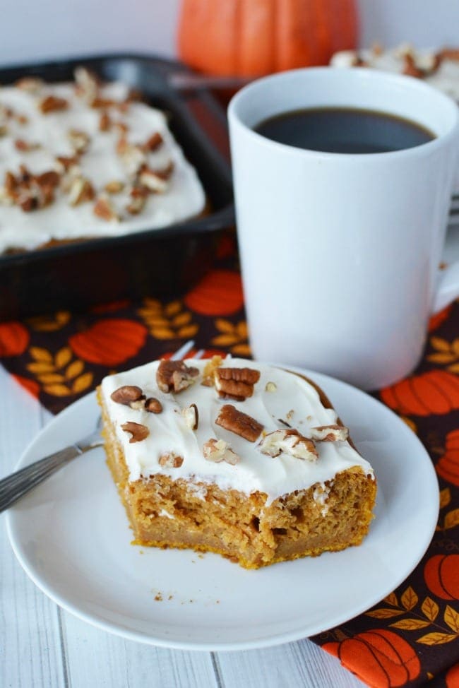 Pumpkin Spice Cake Recipe With Rum Cream Cheese Frosting (So Easy