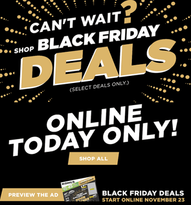 Kohl's Online Black Friday Deals