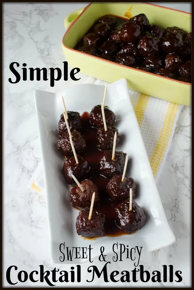 This is a simple recipe for sweet and spicy cocktail meatballs in the slow cooker that are the perfect appetizer for a party. 