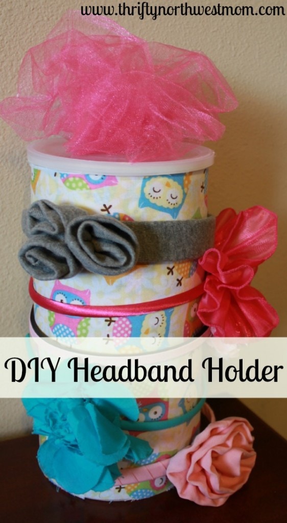 DIY Headband Holder using Oatmeal Container