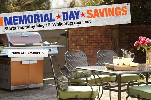 Home Depot: Save $5 off $50 Online Purchase   Memorial Day Sale ...