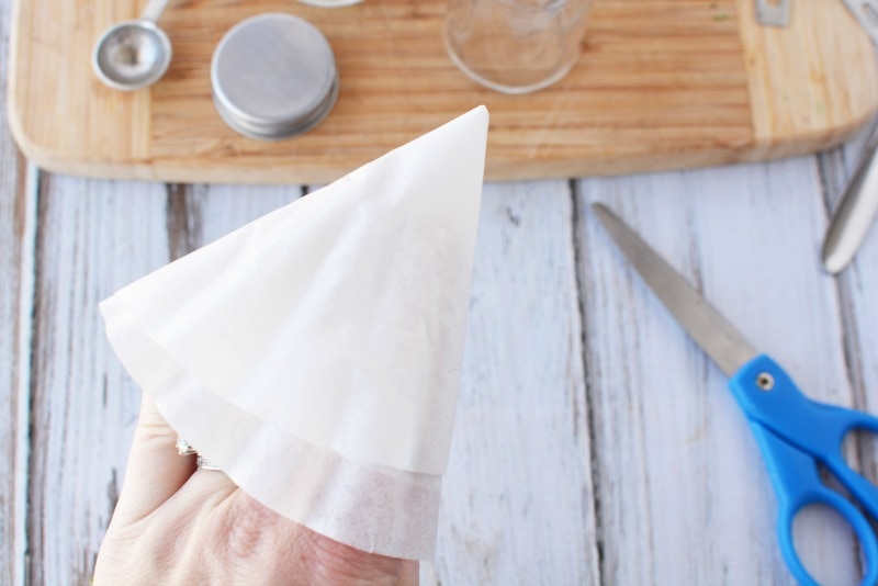 Making a Coffee Filter Funnel for DIY Spices