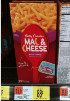 Betty Crocker Mac and Cheese Only $0.63 at Walmart