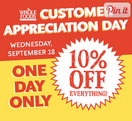 Whole Foods Discount – 10% Off Everything – Today, September 18th