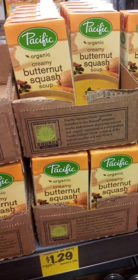Pacific organic butternut squash soup