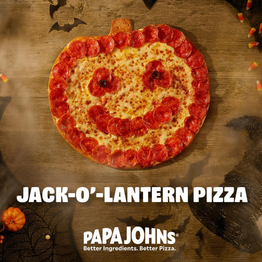 Papa Johns Jack O Lantern Pizza