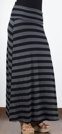 Fast Lane Striped Maxi Skirt