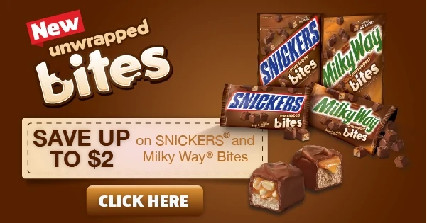 Snickers and Milky Way Bites Coupon #shop