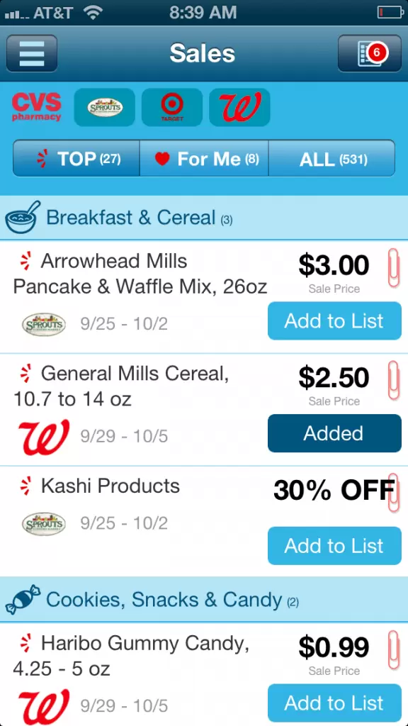 Favado Grocery Shopping App List