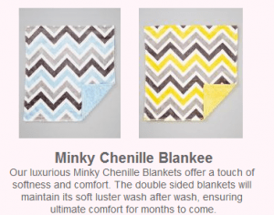 Minky chenille blankee