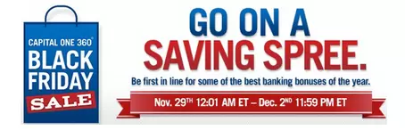 Capital One Black Friday Sale – Earn $100 for Checking Account & $100 for Savings Account