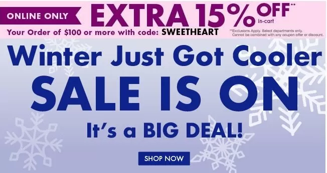 Boscov’s Winter Sale + More Sales + Extra 15% off Online Only