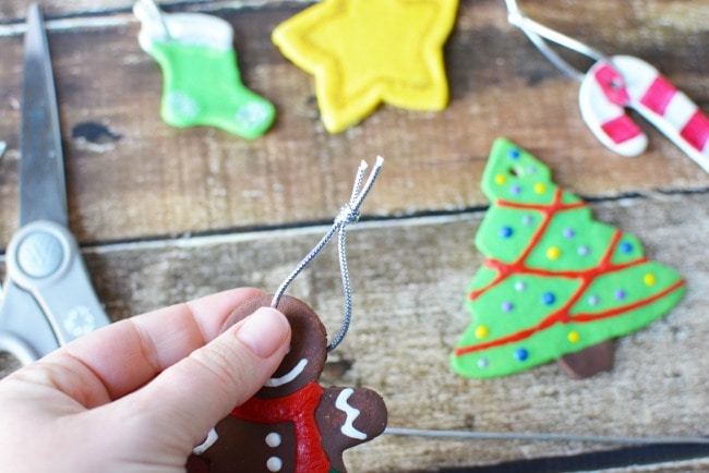 Attaching Ribbon to Salt Dough Ornaments