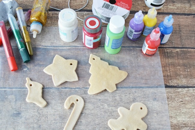 Getting ready to paint salt dough ornaments