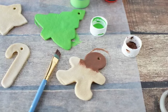 Painting Salt Dough Ornaments